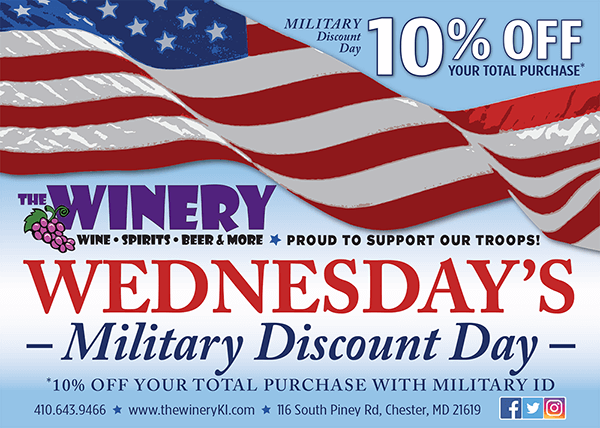Military Discount - 10% Off on Wednesdays